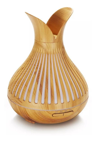 Humidificador Madera Led 500 Ml Difusor Aromas Control Ultra