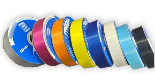 Cinta De Regalo 2cm X 50mts Colores Surtidos Rollo X Unidad