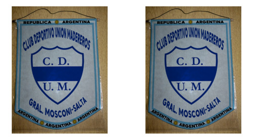 Banderin Mediano 27cm Club Union Madereros Mosconi Salta