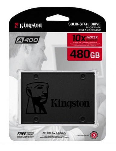 Imagen 2 de 2 de Disco Interno De Estado Sólido Kingston Ssd A400 480gb 2.5 S