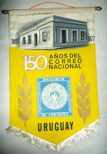 Banderín Antiguo Correo Nacional. Coleccionable, Sellos.