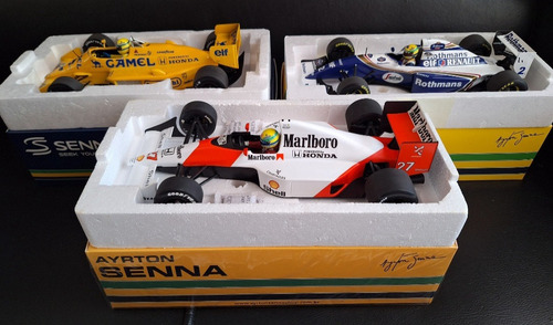 F1 Lotus 99t Mônaco Mclaren Mp4/5b Ayrton Senna 1/18 Amarelo