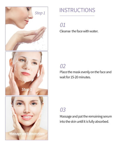 Lanbena 5 Mascarillas Facial 25ml Individual Sérum Vitam. C