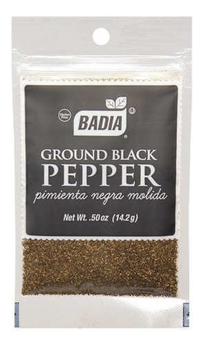 Badia Condimento Pimienta Negra Molida 14.2g Usa Sin Tacc
