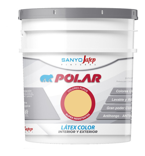 Látex Polar Color Amarillo Sahara 0,5lt Sanyo Jafep Envíos