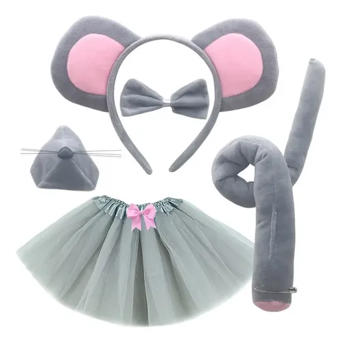 Ratatouille Disfraz Disfraz De Ratón Para Niña - Pack De 4 Piezas: Falda Tutú De Lentejuelas, Diadema Con Orejas, Pajarita Y Cola Blanca - Ideal Para Halloween Y Fiestas Ratatouille Disfraz Disfraz De Ratón Para Niña - Pack De 4 Piezas: Falda Tutú De Lentejuelas, Diadema Con Orejas, Pajarita Y Cola Blanca - Ideal Para Halloween Y Fiestas