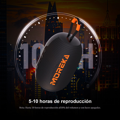 Moreka M419 Bocina Bluetooth Portátil,mini Bocina Altavoz Negro