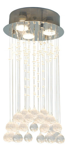 Candil Decorativo Acero Inoxidable Cromo Gz10 3 Luces 51 Cm Color Gris Lumi 09973-4