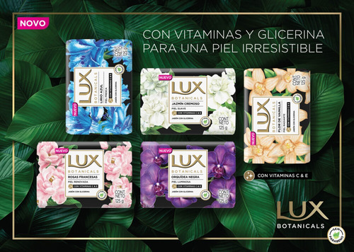 Imagen 3 de 4 de Jabon En Barra Lux Botanicals Rosas Francesas 3 Un X 125 Gr