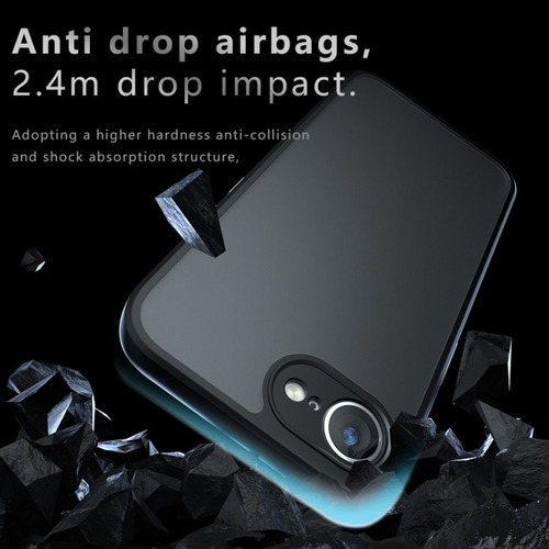Capa Preta Fosca À Prova De Choque E Durável Para iPhone 16e