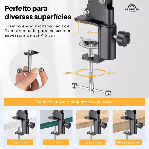 Suporte Celular Tablet Para iPad Articulado 360 Mesa Cama