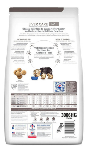 Imagen 2 de 2 de Alimento Hill's Prescription Diet Liver Care l/d para perro adulto todos los tamaños sabor pollo en bolsa de 7.9kg