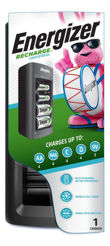 Energizer Cargador Universal Baterias C-4 Pilas Recargables