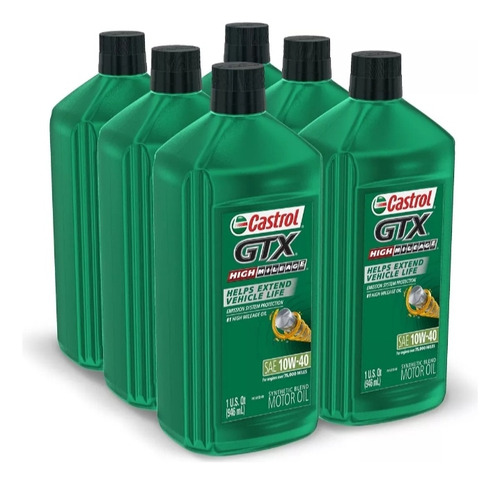 Aceite Castrol Gtx 10w40 Semisintético Importado. 946ml