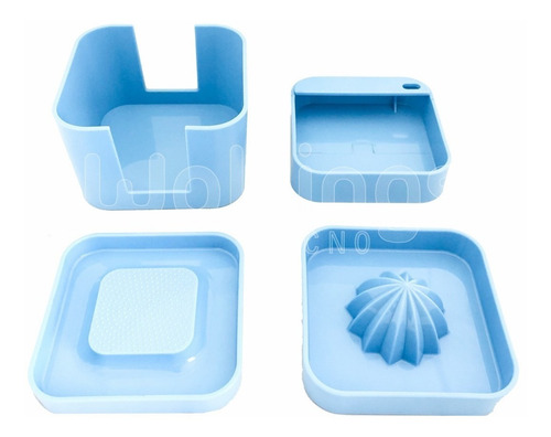 Imagen 5 de 8 de Kit De Cocina Box 4 En 1 Rallador Exprimidor Posa Plato Deco