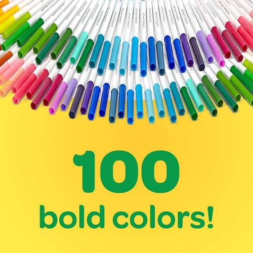Crayola Super Tips 100 Plumones Lavables Niños - Stock
