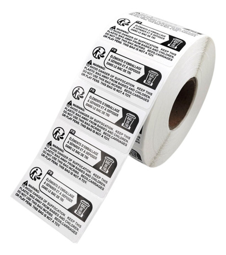 Etiquetas De Advertencia De Asfixia Suministros De 6x3 Cm