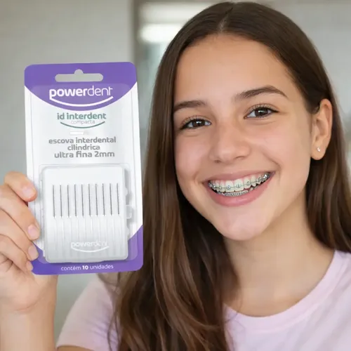 Escova Interdental Powerdent Cilindrica 2mm 10 Unidades 1234