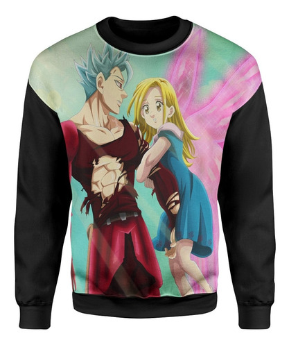 Moletom Blusa  Anime 7 Pecados Nanatsu No Taizai Ban Elaine Meliodas Escanor  King Manga 55