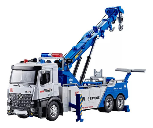 Grúa De Camión A Escala 1:24, Modelo De Remolque De Camión D
