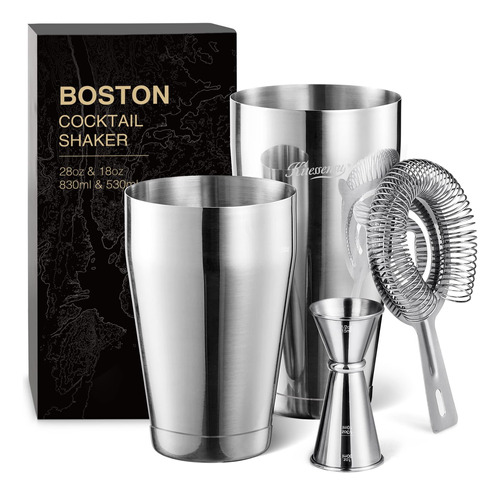 Juego De Coctelera Boston Shake De Kitessensu, 4 Piezas