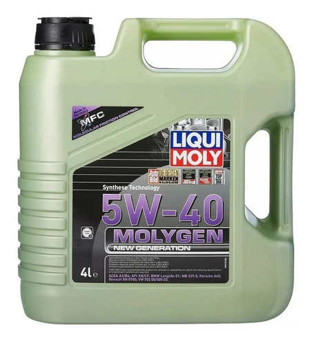 Aceite Liqui Moly Molygen 100% Sintetico 5w40 X 4 L Parat