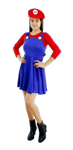 Imagen 5 de 8 de Disfraz Mario Mario Bros Dama