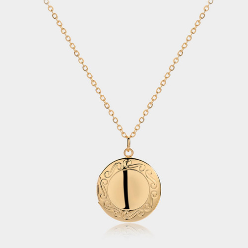 3 Pingente Foto Colar Medalhão Ouro