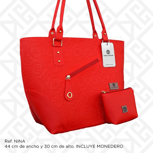Bolso Dama Carteras Mujer Karla Chacon + Accesorio