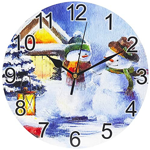 Reloj De Pared De Navidad Diseño De Muñeco De Nieve, ...