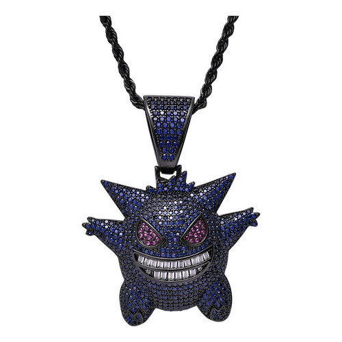 Collar Tachuelas Cadena Colgante Hielo Gengar Pokémon Trap