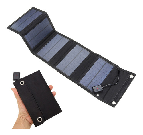 Imagem 1 de 9 de 5v 15w Usb Carregador Solar Portátil Célula Impermeável