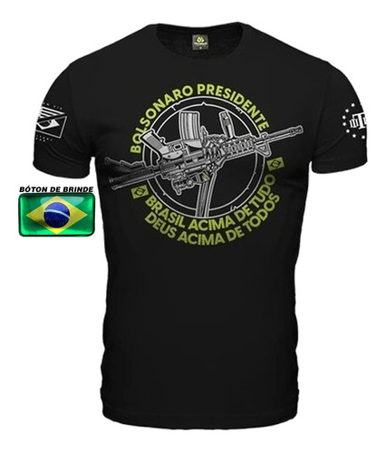 Camiseta Tática Bolsonaro Presidente Teamsix Original Nfe *