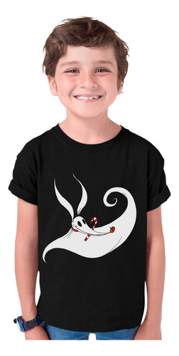 Playera Infantil Negra De Zero De El Extraño Mundo De Jack