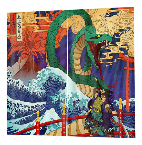2 Peças / Painéis Decorativos Japoneses Estilo Ukiyoe