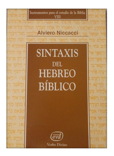 Sintaxis Del Hebreo Bíblico - Ed Verbo Divino