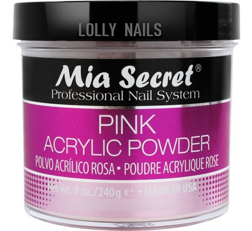 Polímero/polvo Acrílico Pink/rosado Mia Secret 240 Grs