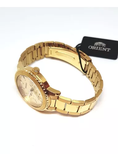 ✨Reloj Orient FUX02003C0 de mujer en dorado, multifunción y brazalete.