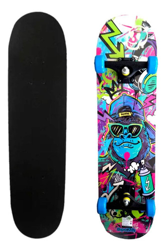 Patineta Skate Tabla 80cm Reforzada Diseño Bipo - Art. Skt10