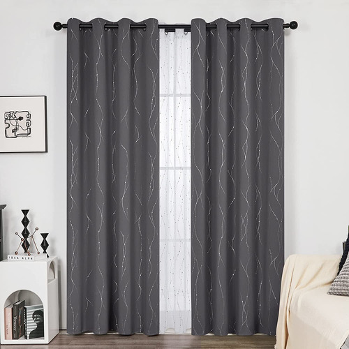 2piezas Cortinas Blackout  132x214cm