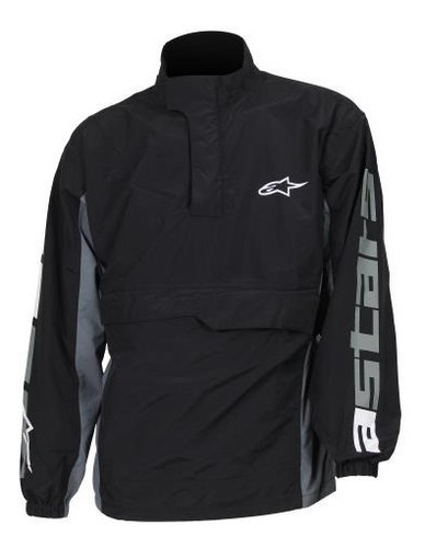 Chamarra Moto Impermeable Alpinestars Rj-5 Negro Moteros