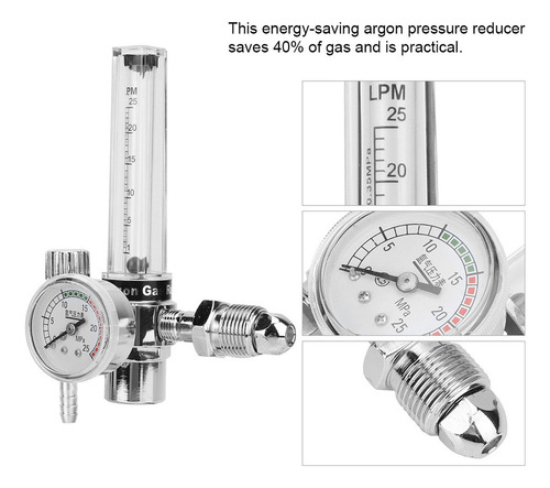 Reductor De Presión De Gas Argón Medidor De Gas Argón Salida