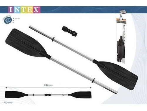 Par De Remos Deluxe Aluminio Intex 2 En 1  Kayak Bote Canoa