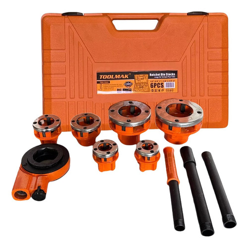 Set Juego De Terrajas Manual Para Tubo 6 Piezas Toolmak