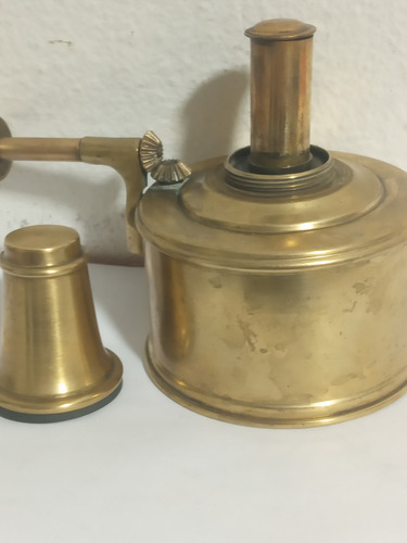 Antigua Lampara /velador De Bronce Petroleo Bronce Bronce (Usado)