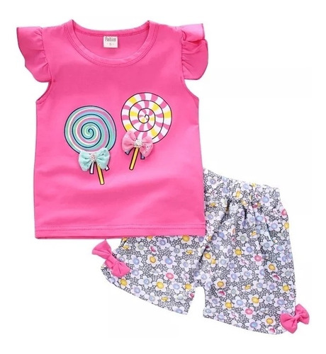 Conjunto De Ropa Deportiva Para Niña Sin Mangas Short 2 Uds