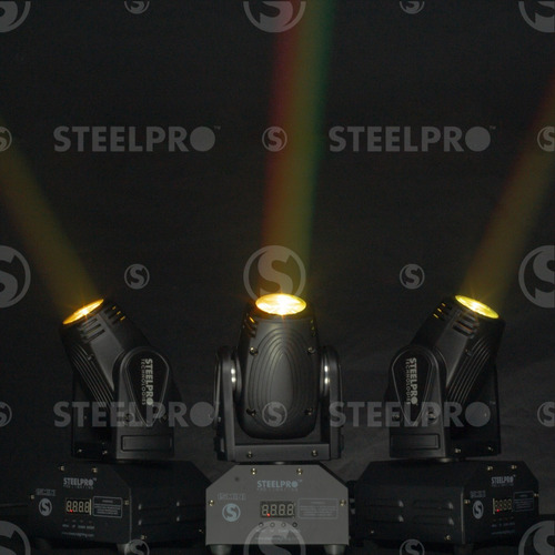 2 Cabezas Móviles Beam Rgbw 4 En 1 Con Maleta Steelpro