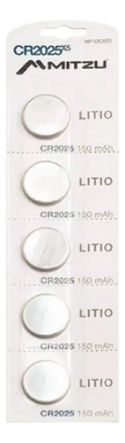 Pilas Litio Cr2025 5 Pilas Tipo Botón 3v 150 Mah