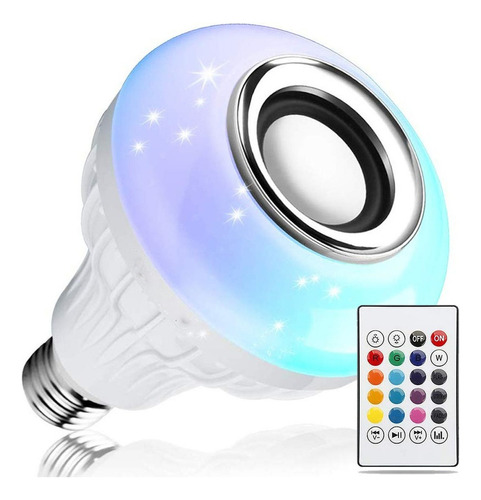 Lampara Led Rgb Multicolor Con Parlante Bluetooth + Control 