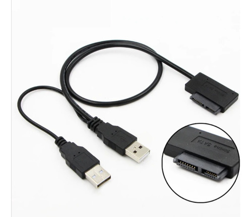 Adaptador Cable Usb 2.0 A Sata 7+6 13 Pin Cd/dvd Rom Laptop